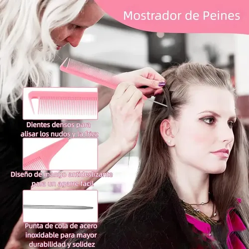 Kit 27pz Peine De Masaje Pinzas De Cabello De Peines Cepillo
