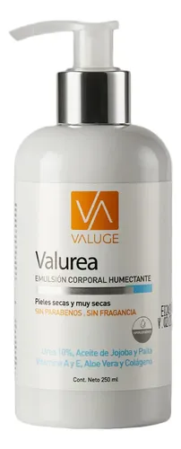 Emulsión Valuge Valurea Humectante para Piel Seca con Urea 10% y Dosificador de 250 mL