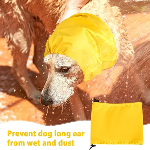 Q Gorro Baño 3 Pcs Perro Impermeable Protección Orejas Q