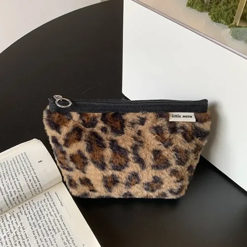 Neceser De Maquillaje De Felpa Con Cierre Y Diseño A La Moda