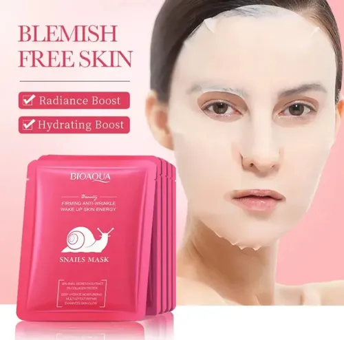 Pack X5 De Mascarillas Facial Bioaqua Surtidas 100% Premium