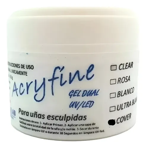 Gel Uv Acryfine Uñas Esculpidas Gelificada Acrilica Oferta!!