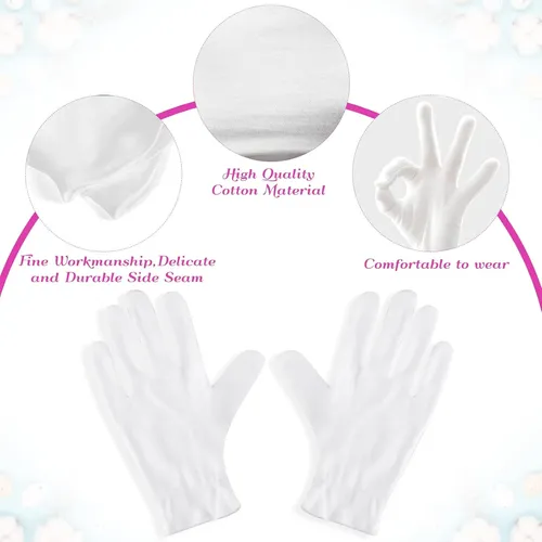 Guantes Algodón Blancos Xl Para Manos Secas Y Spa