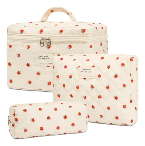 Honitty Bolsa De Maquillaje, Acolchado Bolsas De Cosméticos,