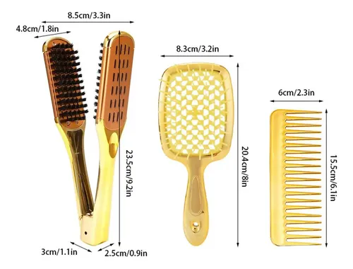& Pincel Doble Cara For Cabello Juego De Peines De Doble *