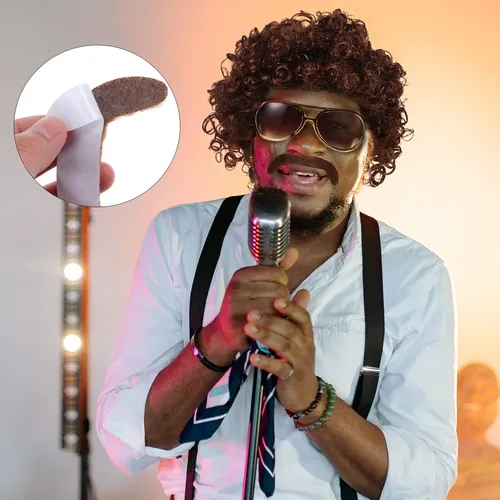 Kit Disco Party: Peluca, Bigote, Collar, Gafas De Sol