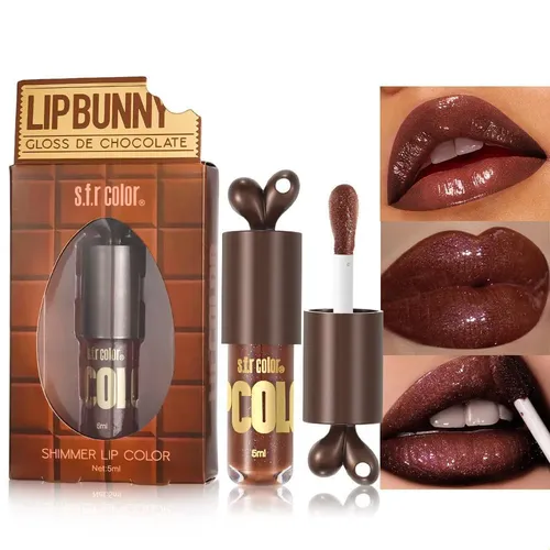 Brillo De Labios Hidratante En Espejo De Color Chocolate, Br 01