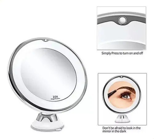 A 1 Espejo De Maquillaje Con Aumento De 10x, Organizador