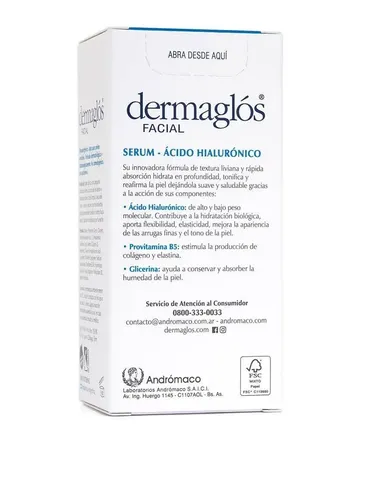Dermaglos Serum Facial Con Acido Hialuronico 30ml