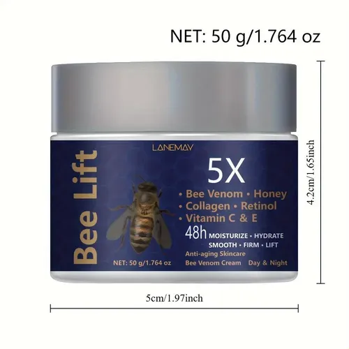 Crema Facial Antiarrugas Intensiva Con 5x Colágeno Y Retinol