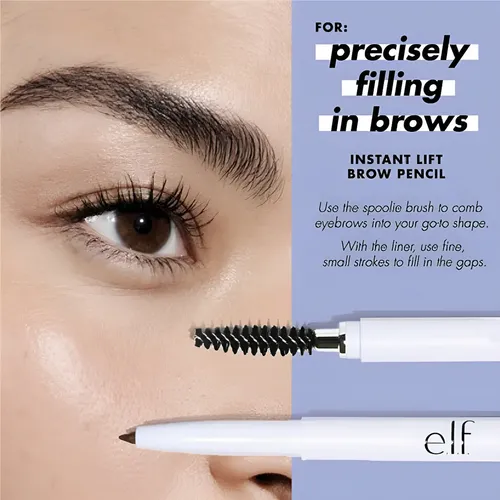 Lápiz Para Cejas De Elf Instant Lift Brow Pencil Color Neutral Brown