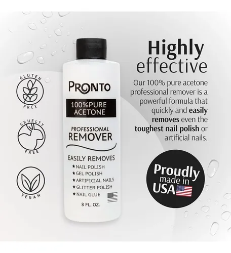Removedor De Gel Con Acetona Pronto 8 Oz (2 Unidades) Para