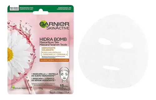 Mascarilla Calmante En Tela Hidra Bomb Garnier Skin Active 1 Tipo de piel Sensible