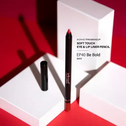 Lápiz Delineador De Ojos Eye Pencil Soft Touch Colors Idraet Color Bordó Efecto Metálico