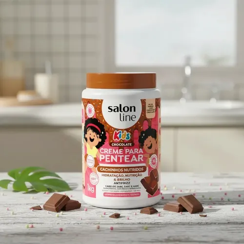 Salon Line Kids Crema Para Peinar Chocolate Hidratacion 6c
