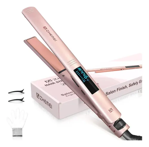 Plancha Alisadora Zhemei Zm-120s 1 Pulgada Con Control Led
