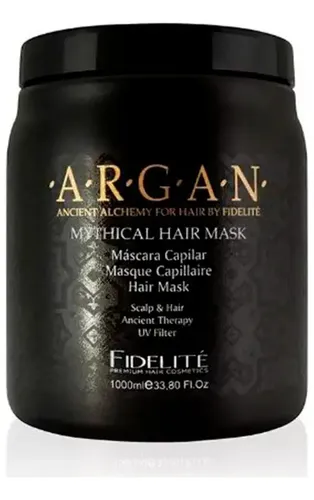 Mascara Capilar Argan Mythical 1000ml Filtro Uv Fidelite Nutricion Pelo Seco Anti frizz