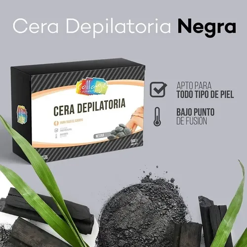 Cera Negra 900gr Sistema Español Collage Lefemme