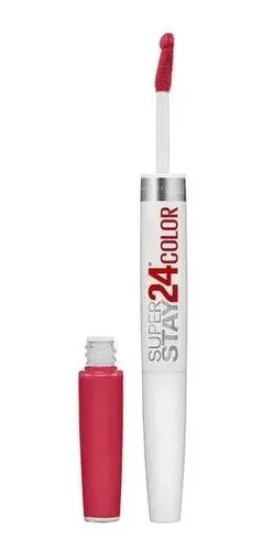 Labial Liquido Superstay 24hs Smile Brightener Maybelline Acabado Satinado Color Optic Ruby