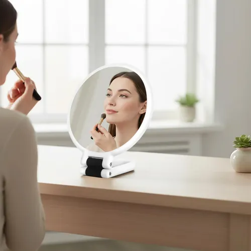 Espejo Con Aumento De 50x, Espejo De Maquillaje Con Aumento