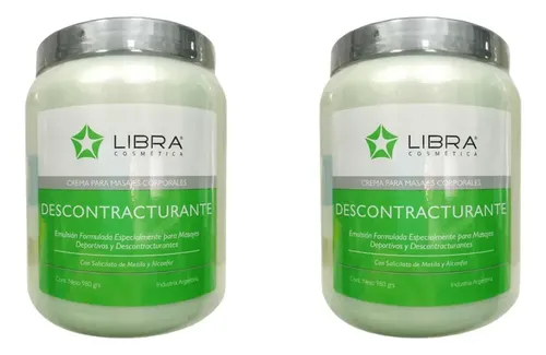 Crema Para Masajes Descontracturantes Libra 980 Grs X 2 U