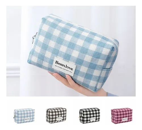 L~h Bolsa De Cosméticos A Cuadros De 1 Pieza, Bolsa De **