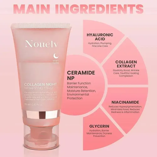 Mascarilla Nocturna Facial Nouelv Colágeno Wrapping Gel 75ml