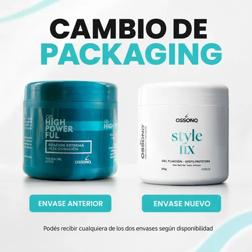 Gel Para Hombre Ossono Powerfull Extra Fijacion X250 Gr