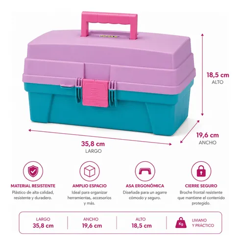 Caja Organizadora De Plástico Estilo Botiquín Con Tapa