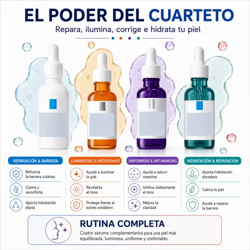 Kit Serum B5 B3 Vitamina C Exfoliante Facial