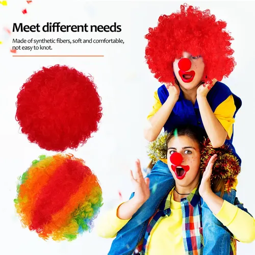 Peluca Afro Payaso Colores Arcoíris Disfraz Fiesta