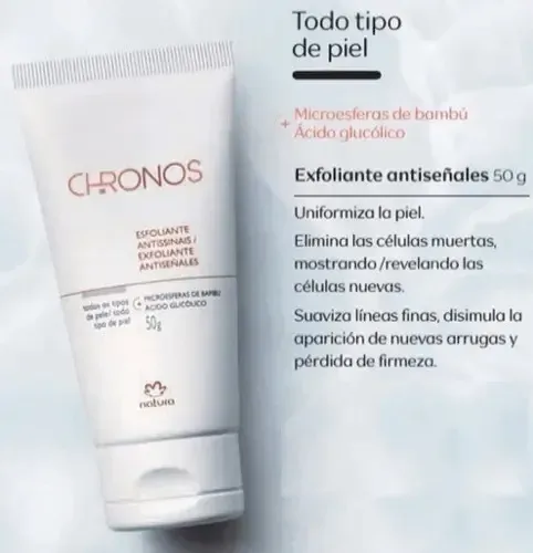 Natura Chronos Exfoliante Antiseñales 18+ – Día/Noche – Unidad – 50 ml