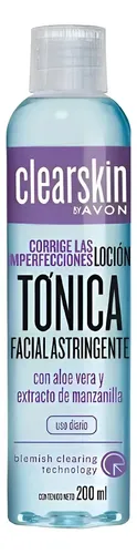 Loción tónica facial astringente Clearskin 200 ml, tipo Avon para piel mixta/grasa