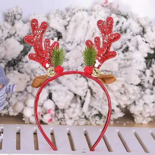 Cinta De Campanas Navidad Con Astas Brillantes Chica ,