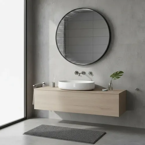 Espejo Circular Con 3 Tipos De Luces Led Baño X 80cm Moderno
