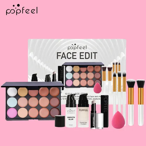 Set De Maquillaje De Belleza De 10 Piezas Para Rostro Y Meji