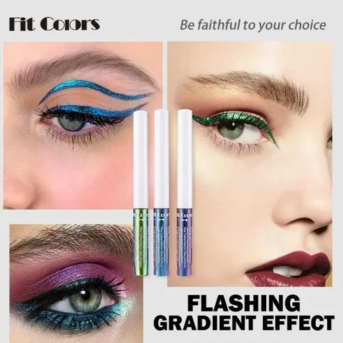 Delineador Líquido Brillante Que Cambia De Color, 6 Unidades