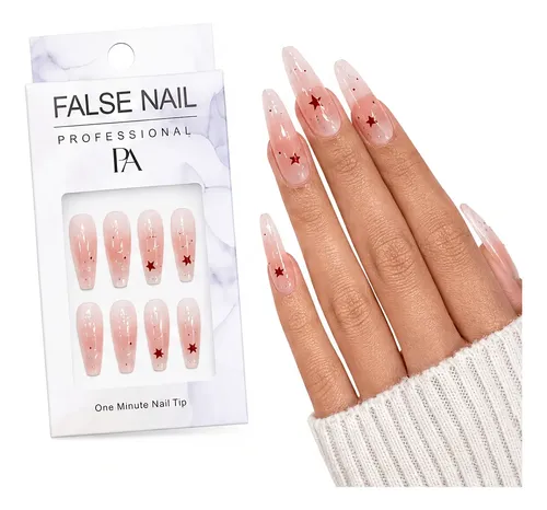 Uñas Pegatinas 72pzs Material Ecológico
