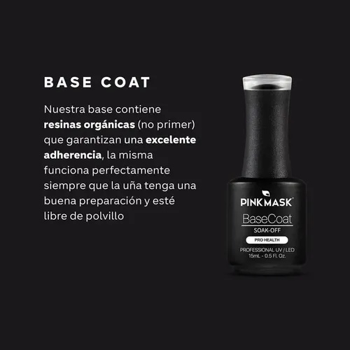 Esmalte Base Coat Semipermanente en Gel Pink Mask