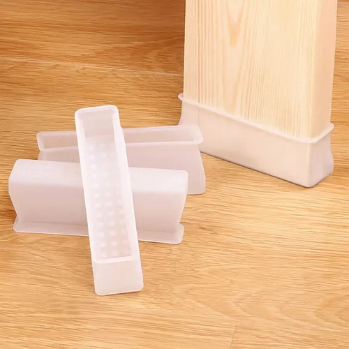 4 Protectores De Suelo Para Pies De Cama, Resistentes Blanco