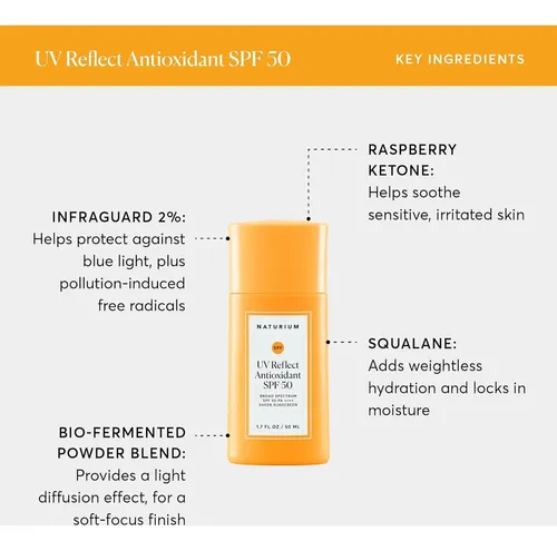 Protector Solar Facial Naturium Uv Reflect Spf 50 Ligero 48g