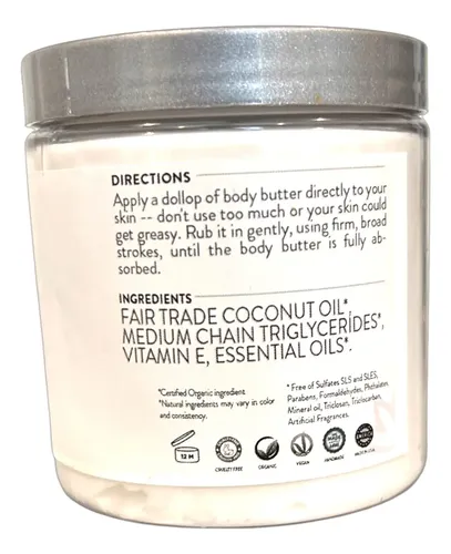 Manteca Corporal Glimmer Goddess Organic Vegan Con Aceite De