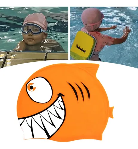 Gorra De Natación Con Forma De Pez, Elástica,