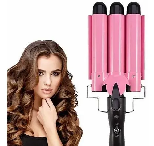 Varilla Rizadora Modvica De 3 Barriles, 26 Mm, Para Ondular  Rosa
