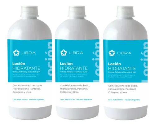 Libra Loción Tónica Hidratante Todo Tipo De Piel 500ml X3