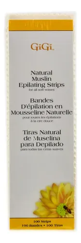 Tiras Depiladoras Gigi Natural Muslin 100 Tiras