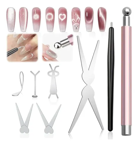 Set De Esmalte En Gel Cat Eye, Imán Automático Para Gatos