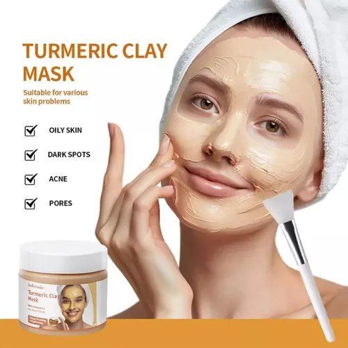 Mascarilla Facial Con Arcilla Y Cúrcuma Y Vitamina C De Ik,