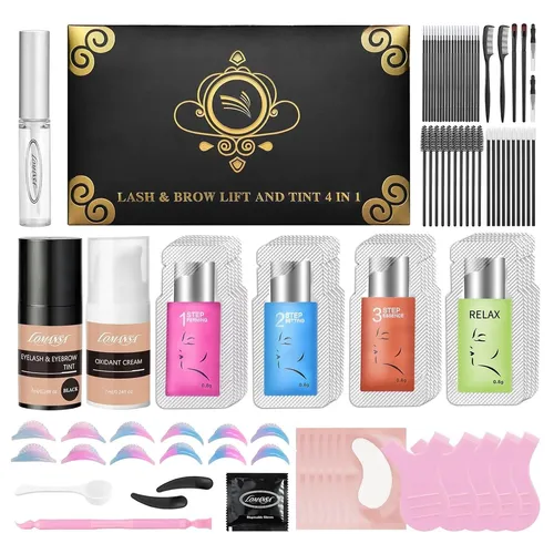 Kit Lash Lifting Y Tinte Para Pestañas Rizado Naturales