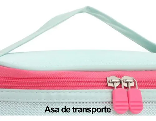 Portacosmeticos Neceser Organizador Viaje Maquillaje Estuche Color Aqua